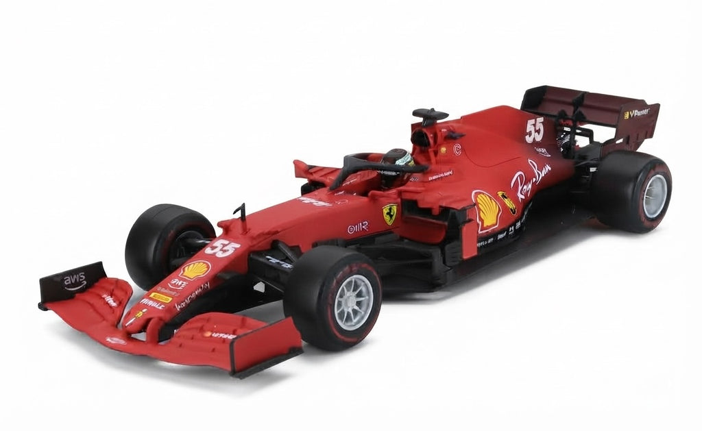 Ferrari F1 SF21 Nr. 55 – Carlos Sainz Jr. – Saison 2021 - mattrot - Bburago 1:18