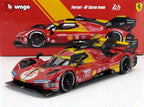 Ferrari 499P 3.0L V6 Turbo Nr. 50 – Le Mans Sieger 2024 - rot - Bburago 1:18