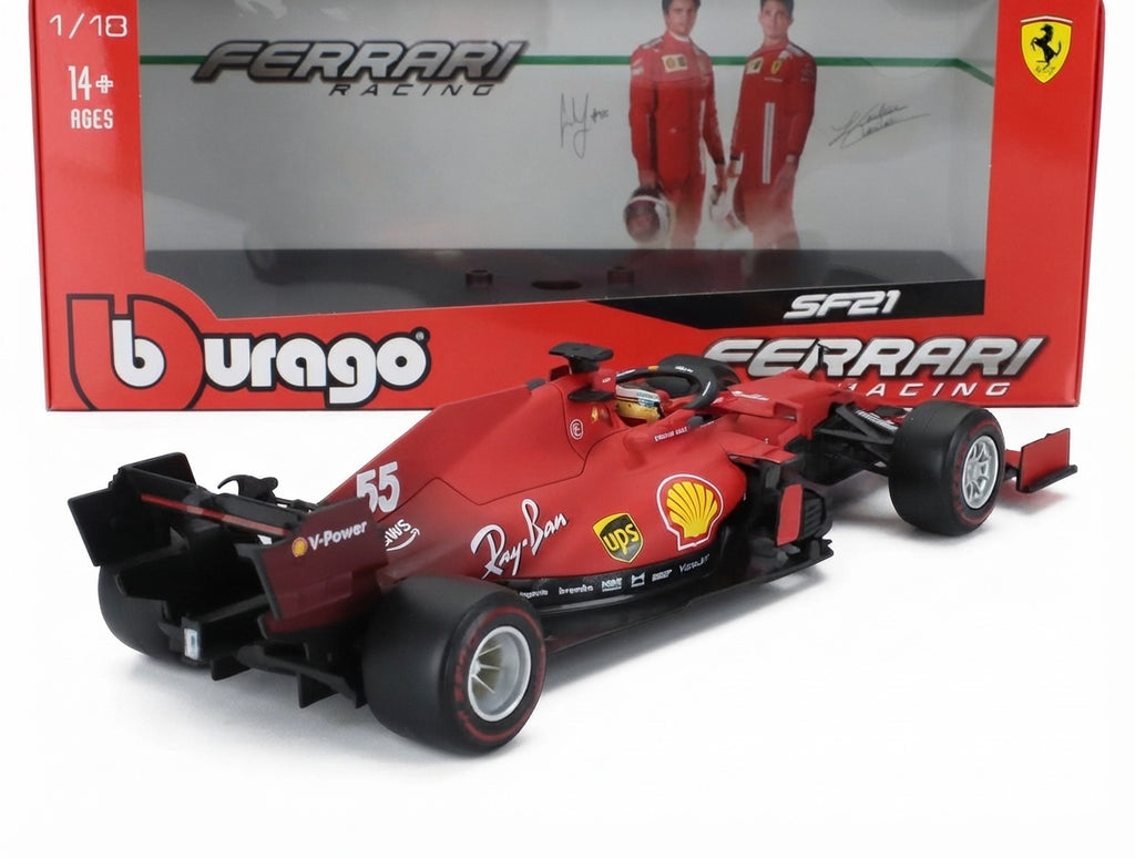 Ferrari F1 SF21 Nr. 55 – Carlos Sainz Jr. – Saison 2021 - mattrot - Bburago 1:18