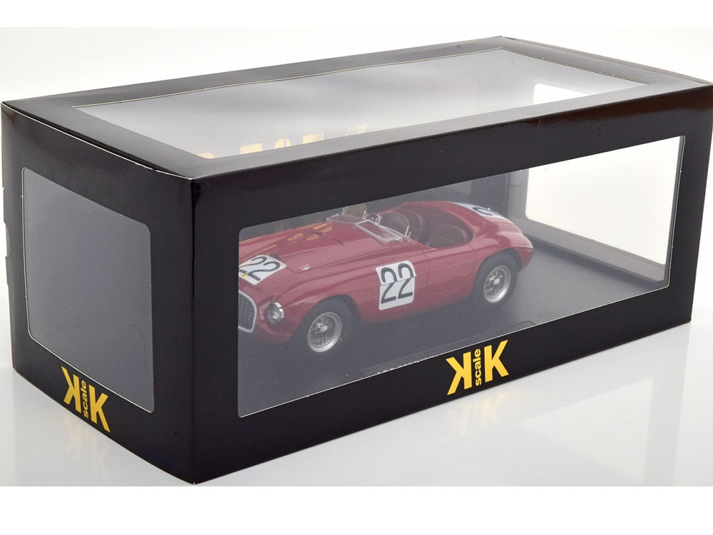 Ferrari 166 MM Barchetta Sieger 24h Le Mans ChinettiSeldson 1949 - rot - KK-Scale 1:18