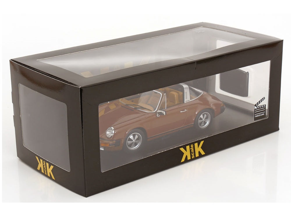 Porsche 911 SC Targa, Tatort Stuttgart 1975 - braun - KK-Scale 1:18