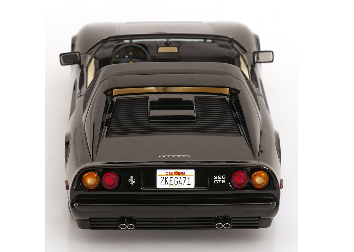 Ferrari 328 GTS US-Version Miami Vice Sonny 1985 - schwarz - KK-Scale 1:18